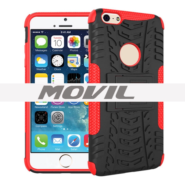 NP-1902 2 en 1 funda para iPhone 6 plus con soporte-0